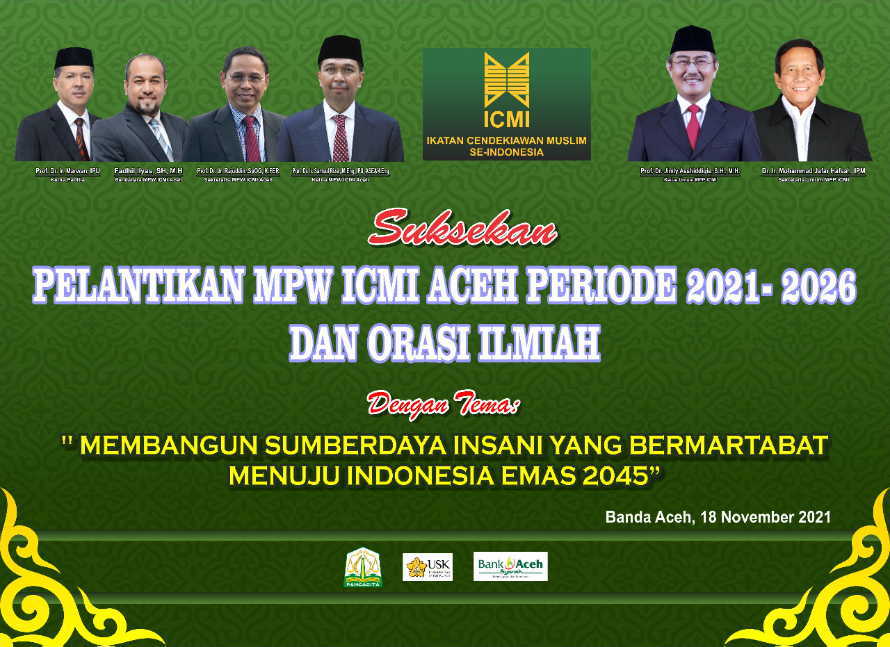 Pelantikan MPW ICMI Aceh Periode 2021-2026